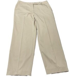 VTG Talbots Womens Petites‎ Stretch Khaki / Butter Yellow Pant Trouser Sz 12P